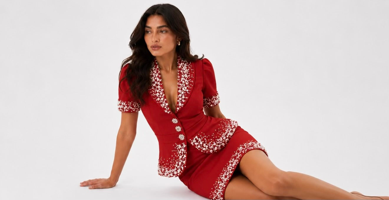 (PRE ORDER) RED- pink ladies set